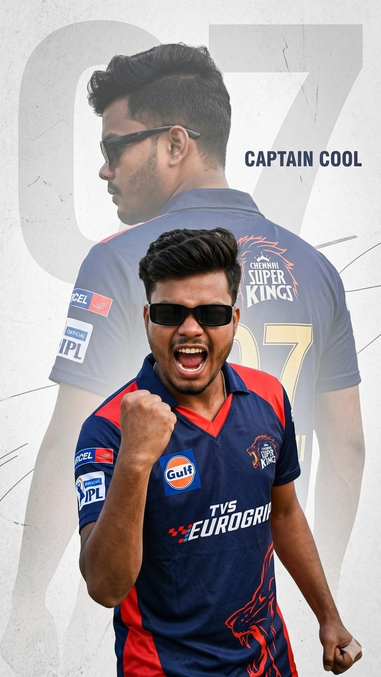 CSK MS Dhoni Fan AI Prompt