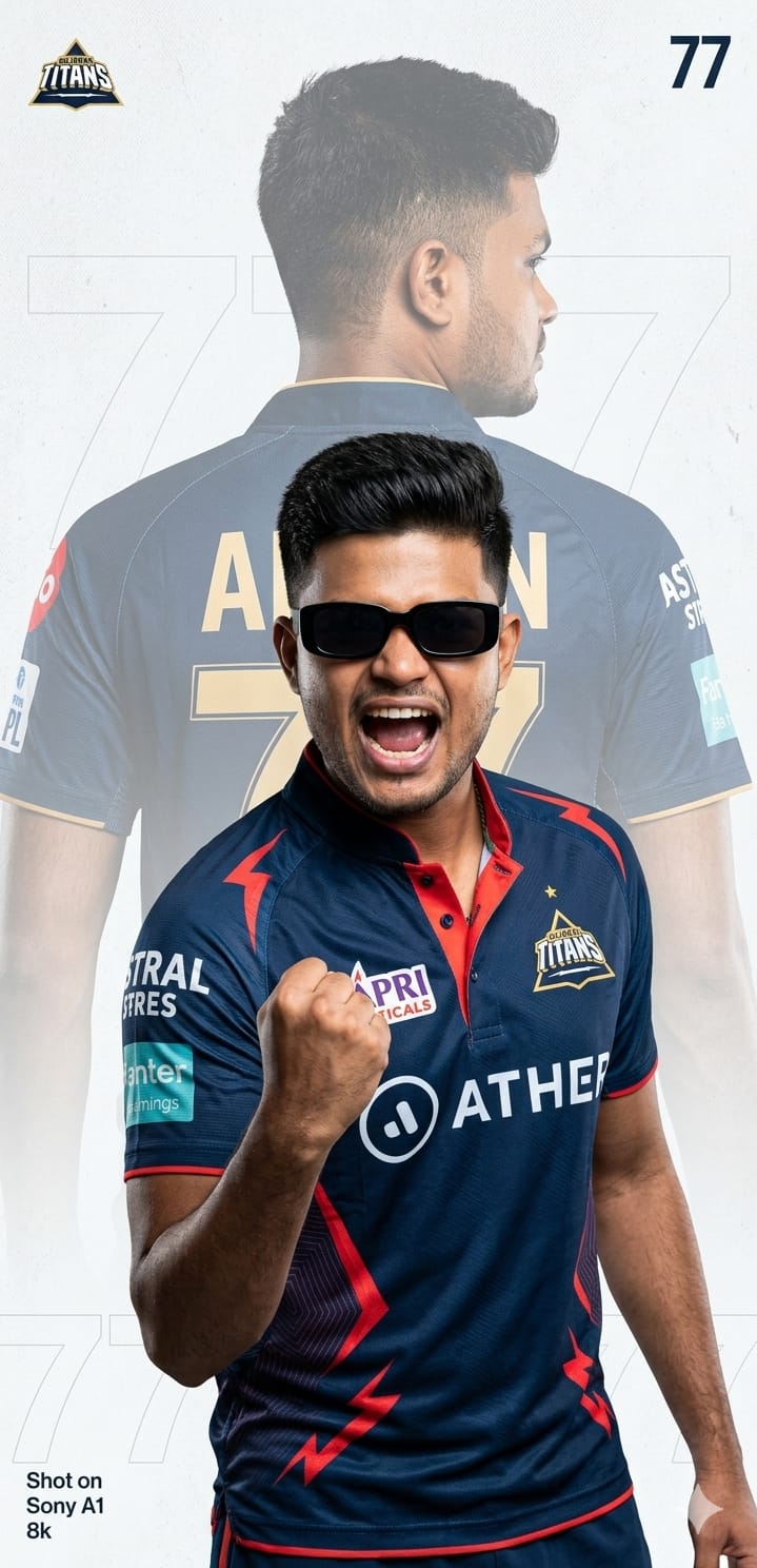 Gujarat Titans (GT) Jersey Gemini AI prompt:
