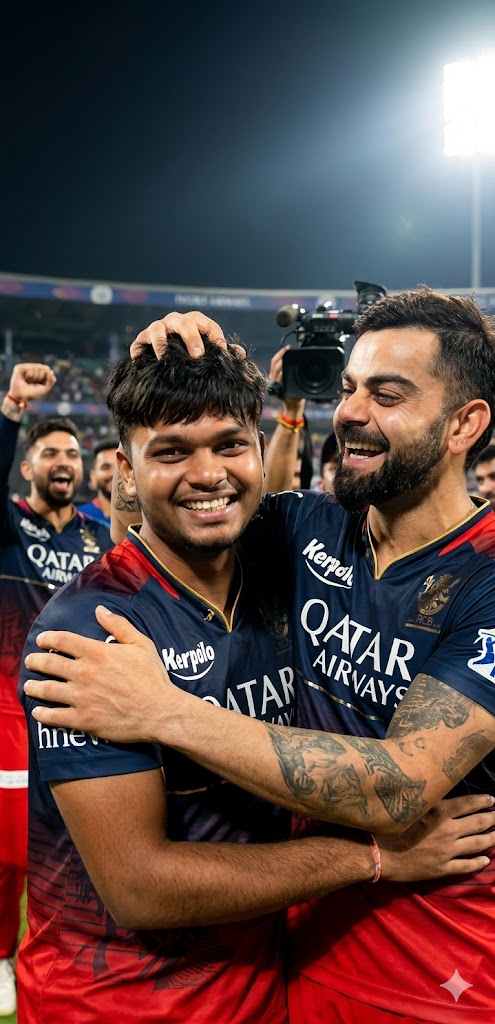 RCB Virat Kohli ke sath Gemini AI prompt: