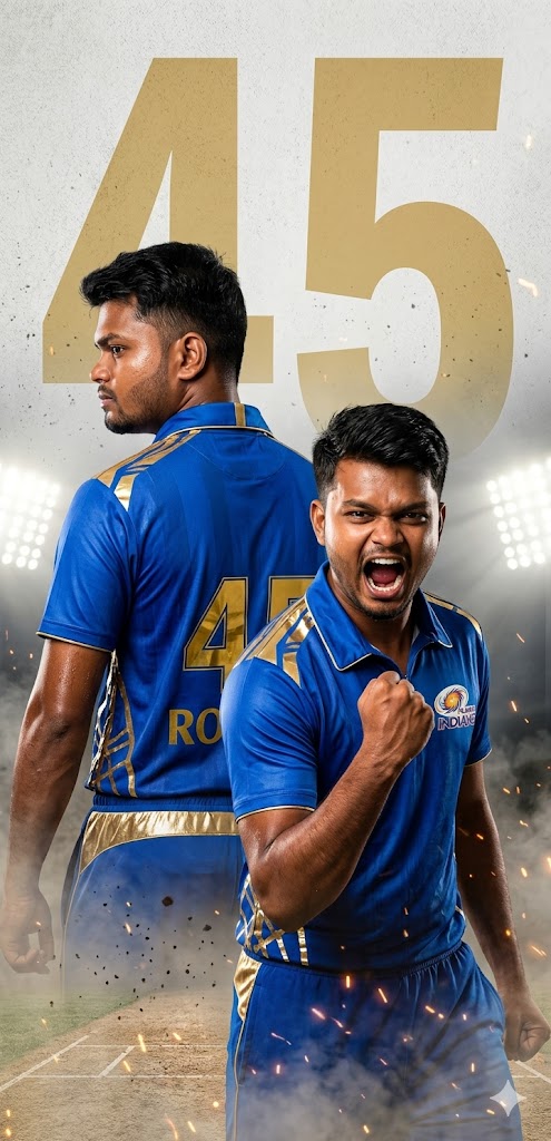Mumbai Indians AI Jersey Gemini prompt: