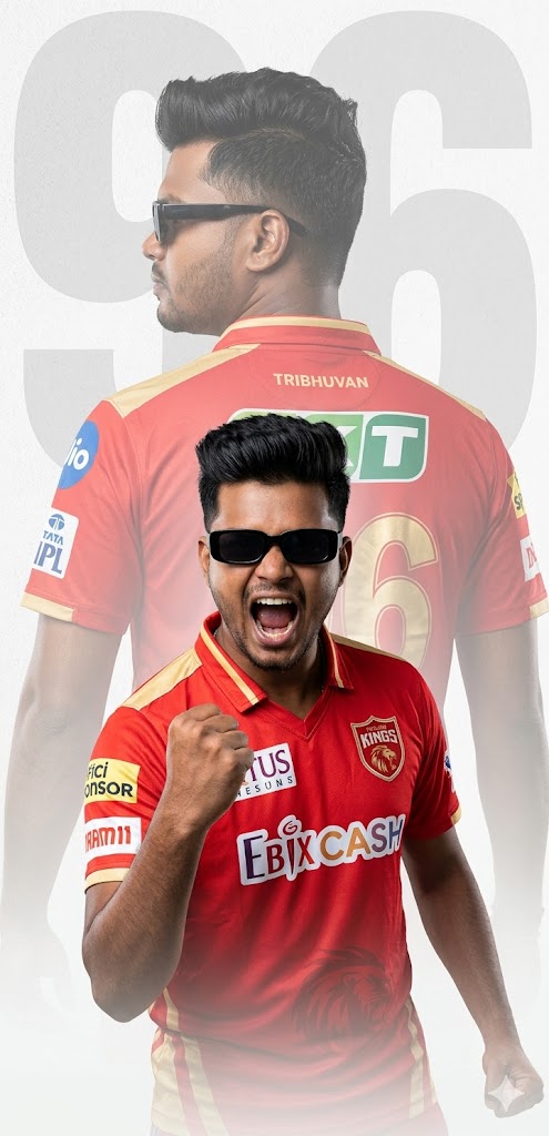 Punjab kings (PBKS) Jersey from IPL 2026 Gemini prompt: