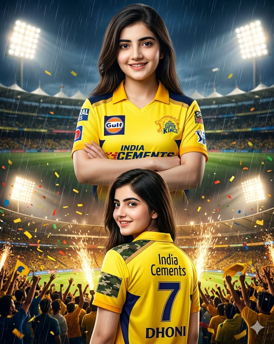 Viral girl image create Gemini prompt: Chennai Super King