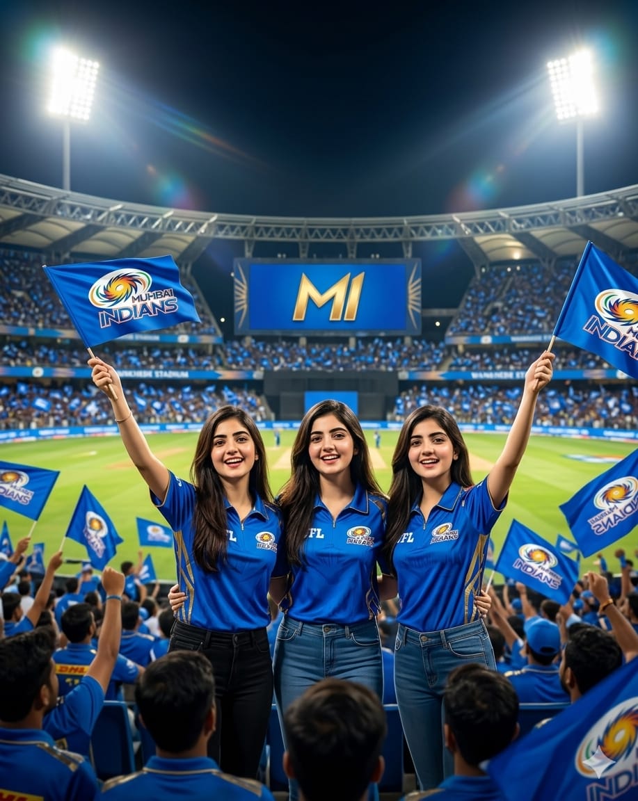 Viral (MI) girl creates image Gemini AI prompt: Mumbai Indians