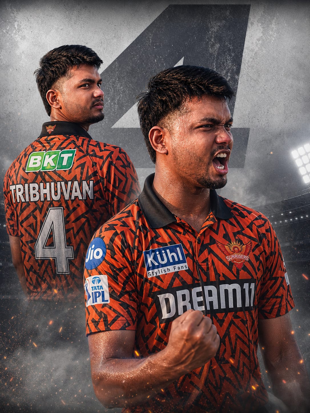 Viral (SRH) photo AI photo create Gemini prompt: Sunrisers Hyderabad