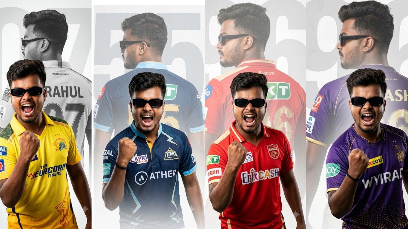 Create 10 IPL jersey images AI prompts: Gemini and ChatGPT