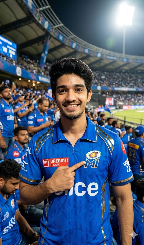 Viral Mumbai Indians Fan AI Photo Prompt: Create 3D MI Jersey Images (2027 Edition)