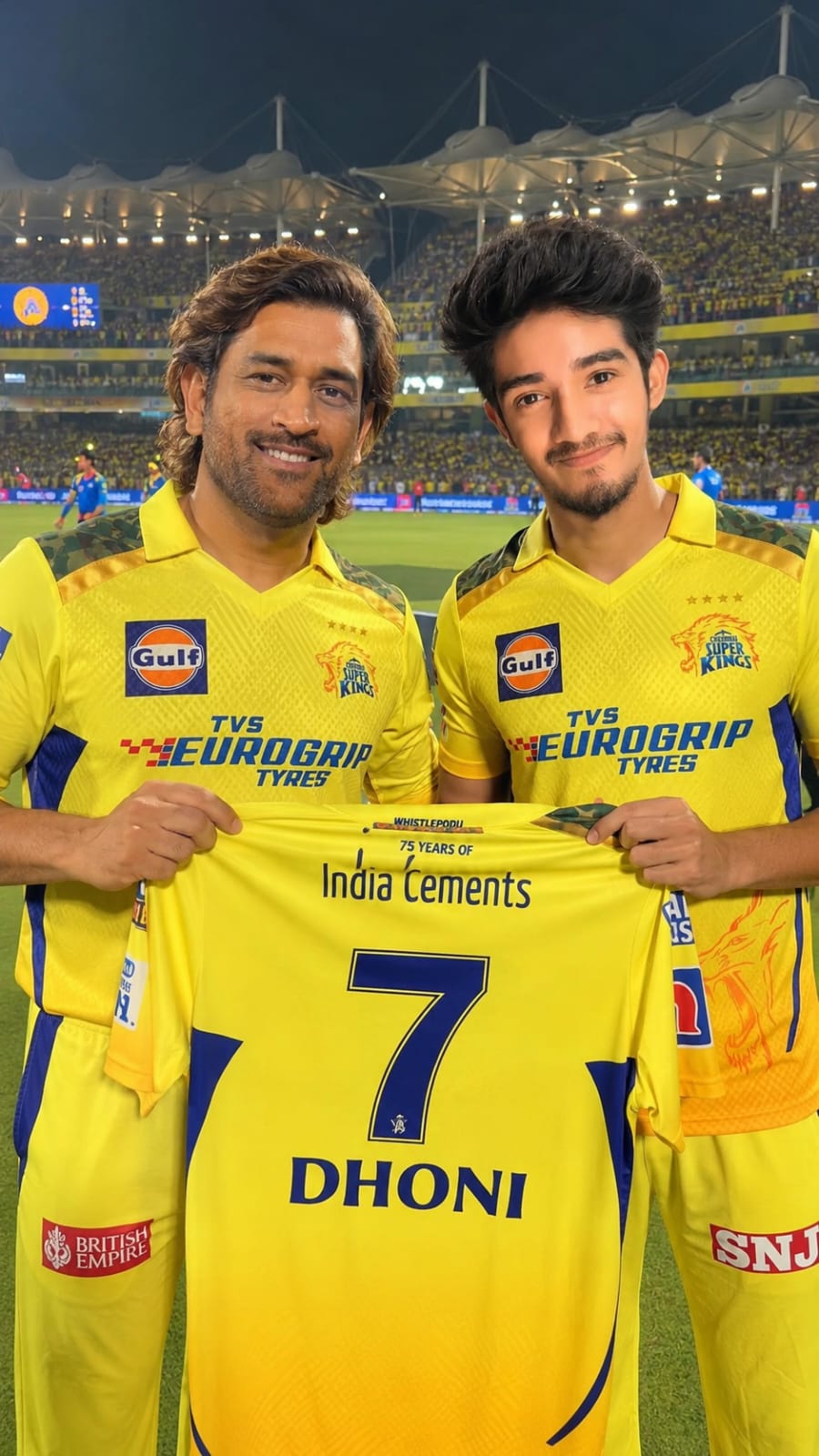 MS Dhoni and I. CSK Jersey Gemini AI prompt: Create Your Dream Photo with Thala 7