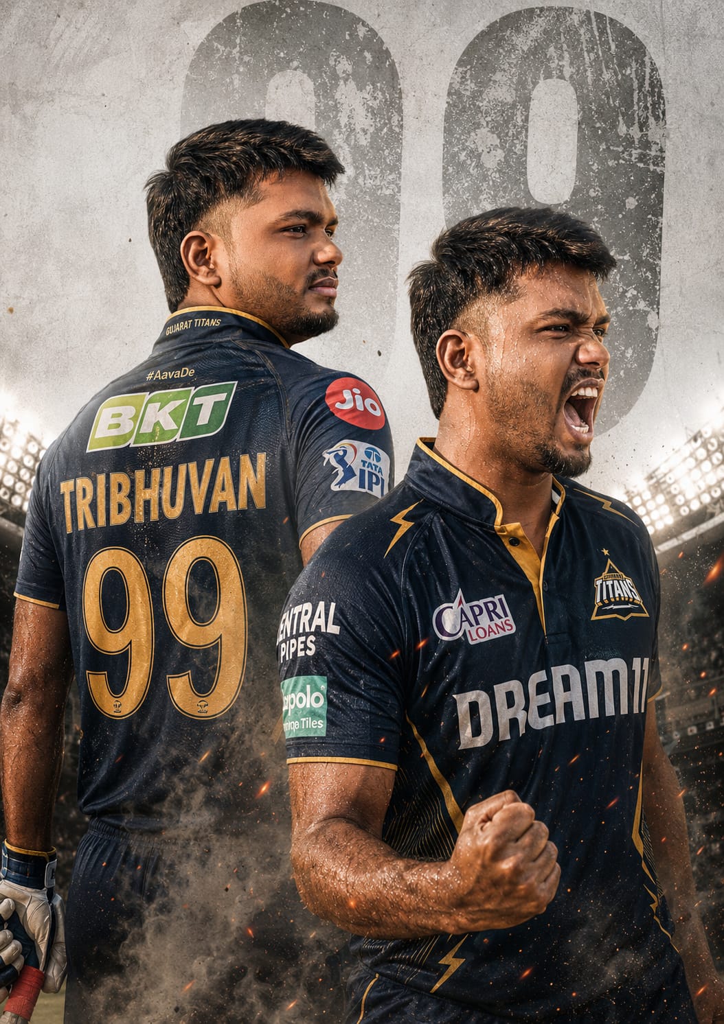 Gujarat Titans Fan AI Image Prompt: Gemini and ChatGPT.