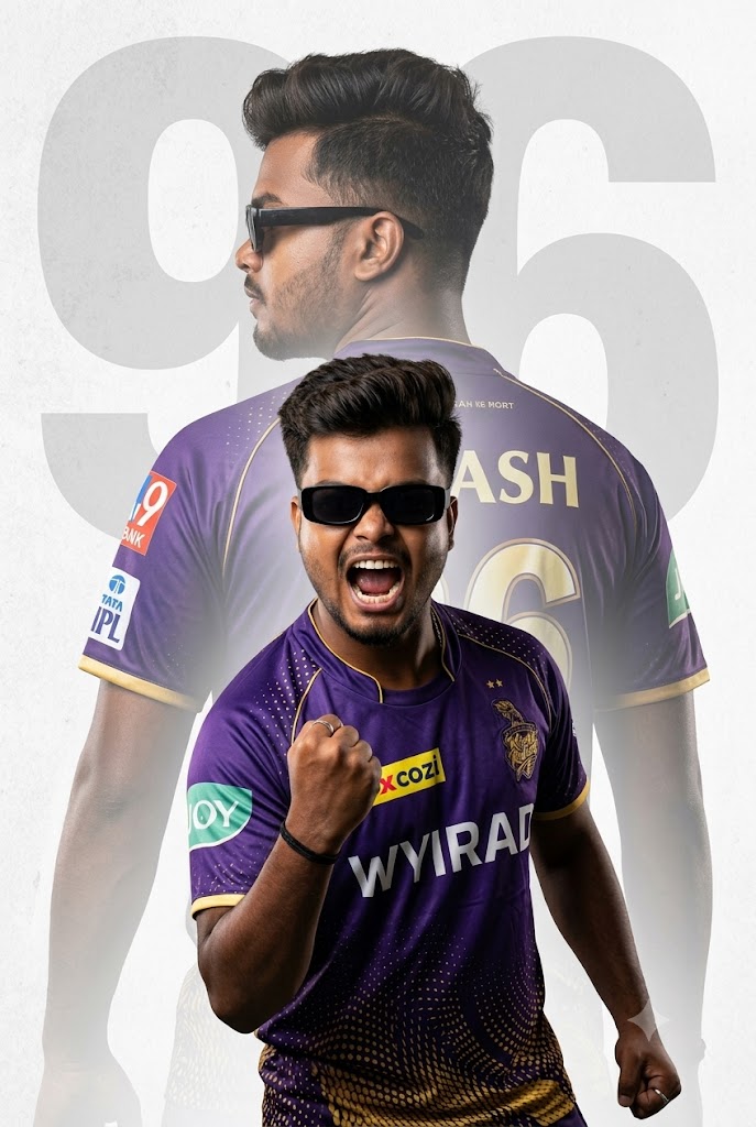 Kolkata Knight Riders KKR Fan AI Image Prompt: create image