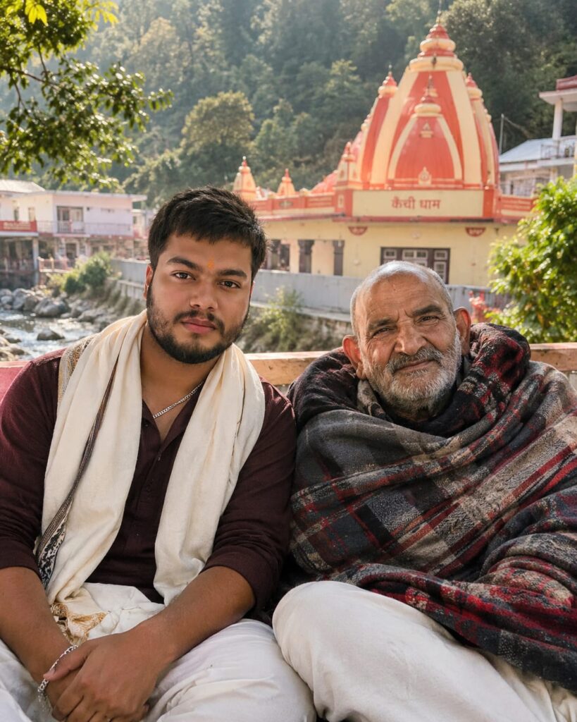 Kainchi Dham Neem Karoli Baba AI Image Prompt: Gemini and ChatGPT