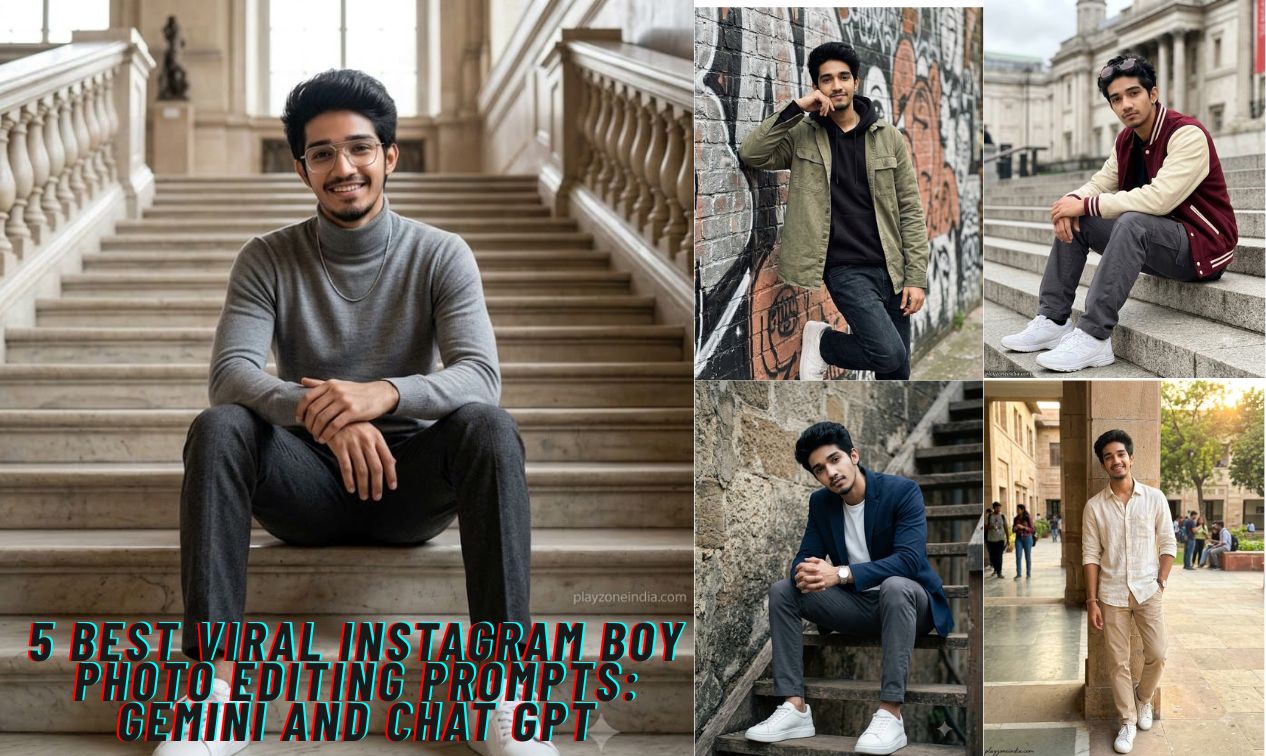 5 Best viral Instagram boy photo editing prompts: Gemini and chat GPT