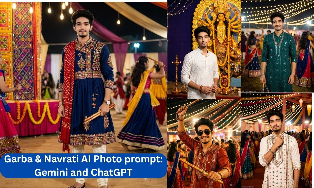 Garba & Navrati AI Photo prompt: Gemini and ChatGPT